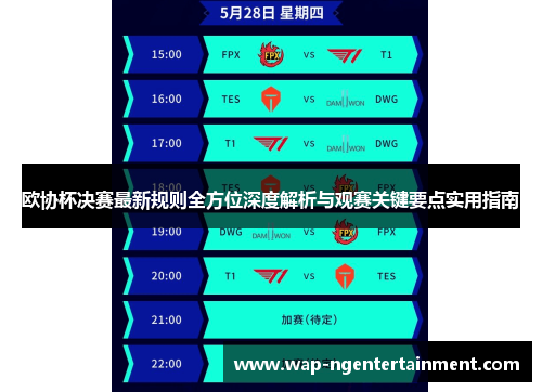 欧协杯决赛最新规则全方位深度解析与观赛关键要点实用指南